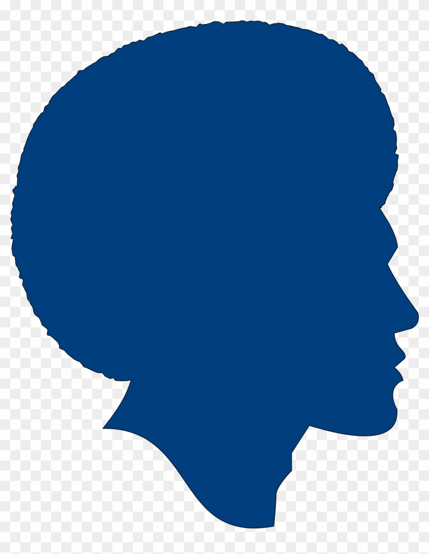 Big Image - African American Male Head Silhouette Clipart