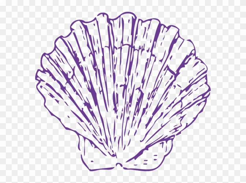Purple Seashell Png - Transparent Background Blue Seashell Clipart #1236836