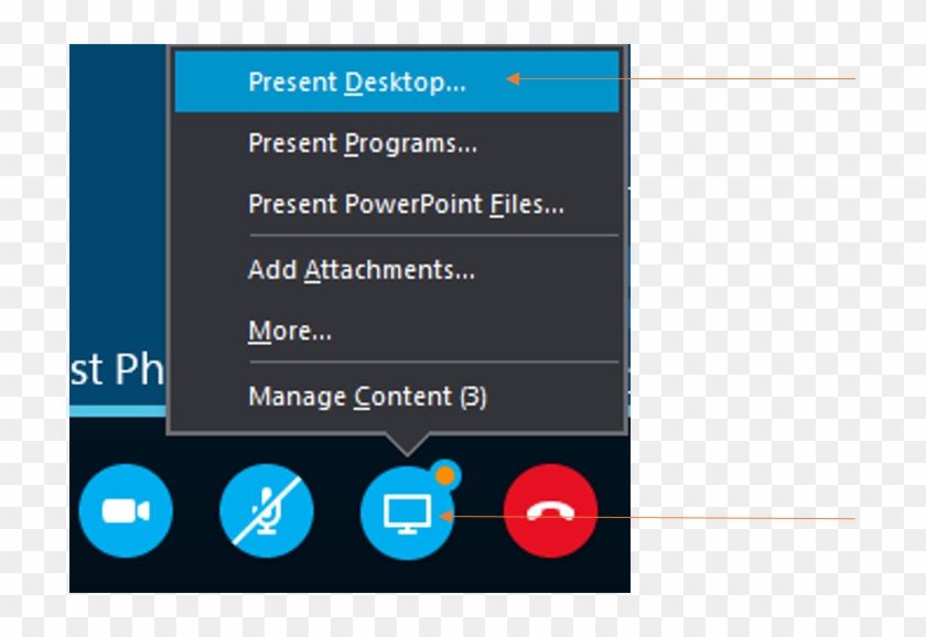 This Image Shows How Your Stage Appears When Someone - Present Powerpoint Files Skype Upload For Later Clipart