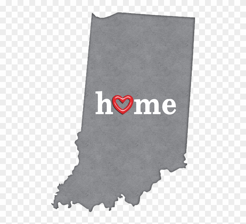 Indiana Outline Png - State Of Indiana With A Heart Clipart #1237291