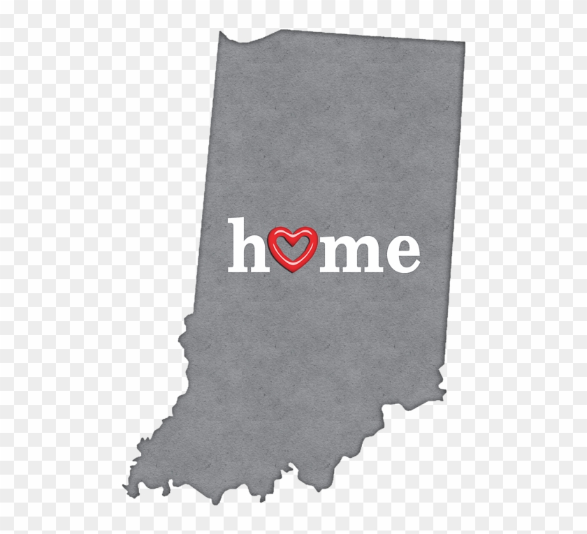 Indiana Outline Png - State Of Indiana With A Heart Clipart