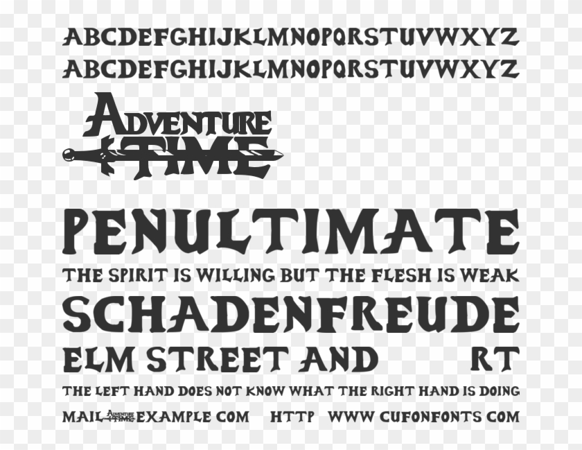 Adventure Time Logo Font Preview - Adventure Time With Finn Clipart #1237346