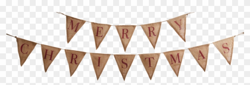 Merry Christmas Burlap Banner - Birthday Wishes With Sweet Memories Clipart