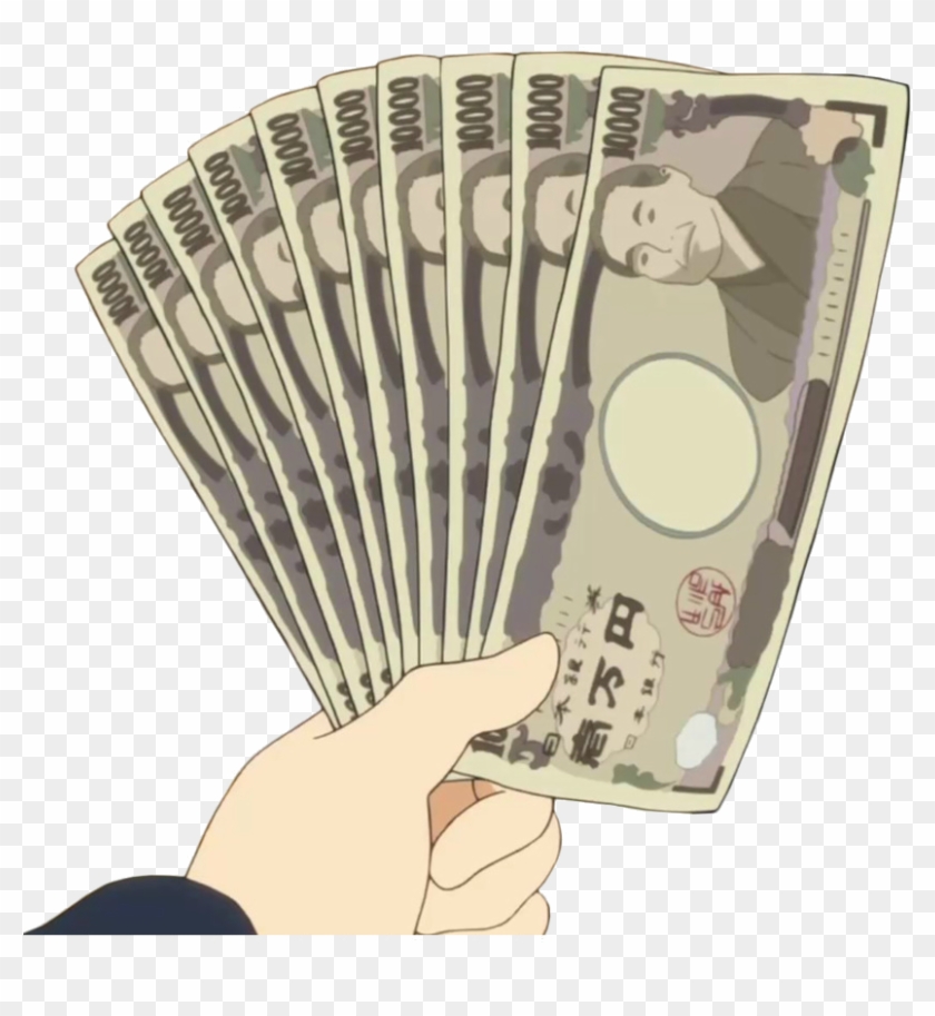 View Samegoogleiqdbsaucenao Money , - Anime Money Hand Meme Clipart