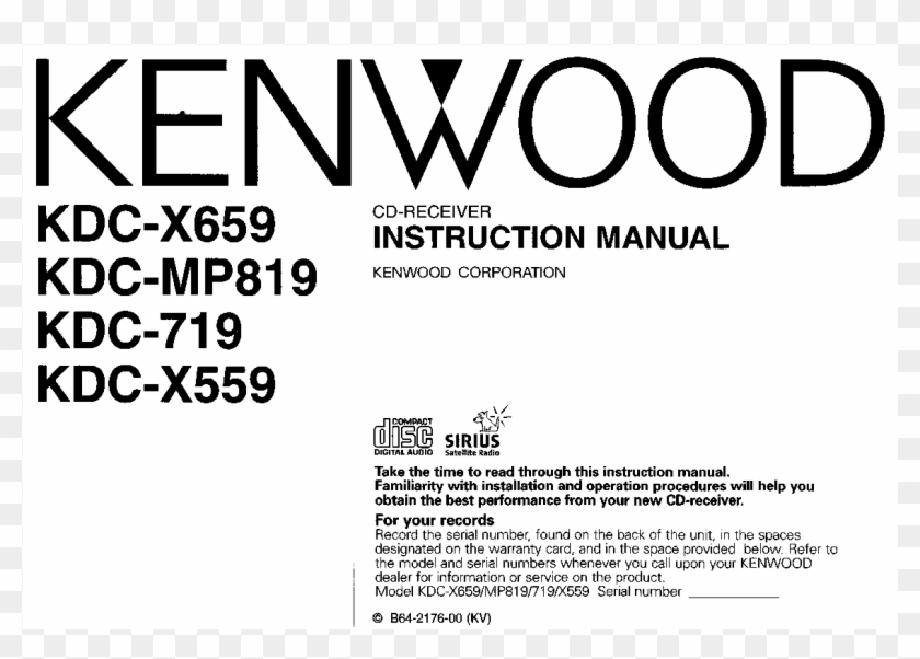 Kenwood Excelon Kdc X559, Excelon Kdc X659, Kdc Mp819, - Kenwood Kdc Clipart #1239030