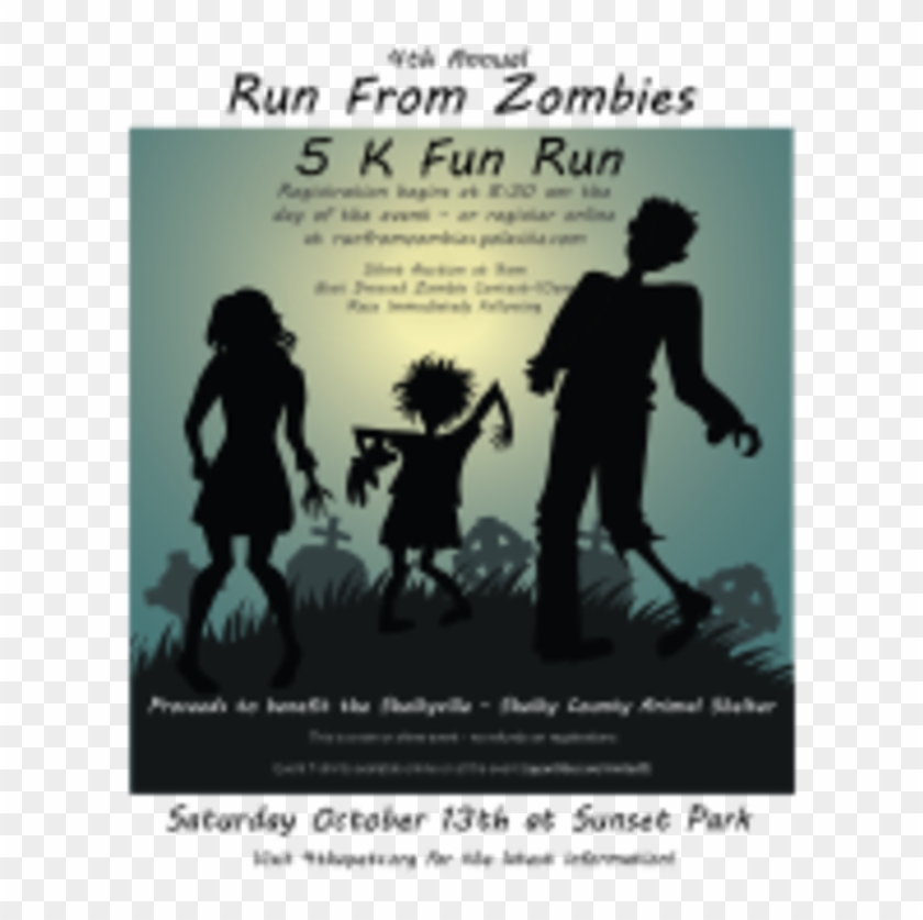 Run From Zombies 5k Fun Run - Poster Clipart