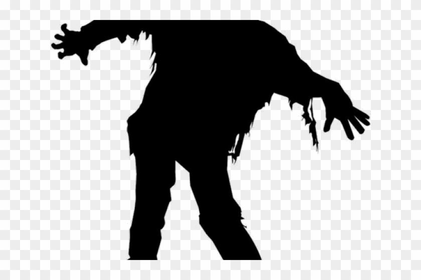 Zombie Clipart Shadow - Zombie Silhouette - Png Download #1239499