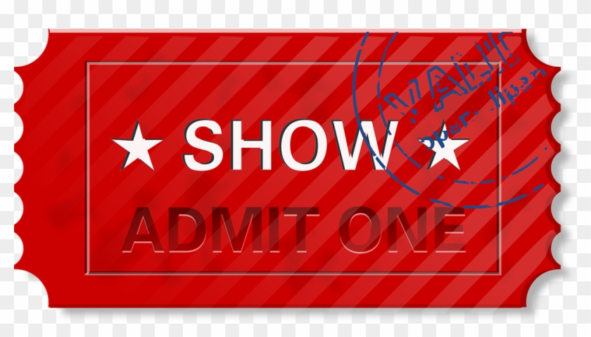 Ticket Entry Admit One - Big Admit One Ticket Clipart
