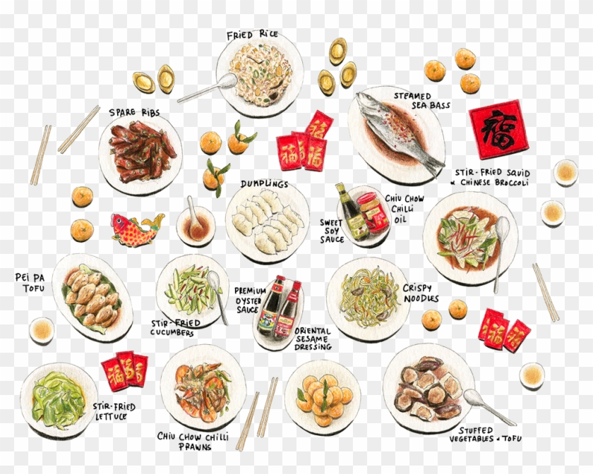 In The Chinese Tradition, Many Food Items Are Associated - Lamian Clipart #1240543