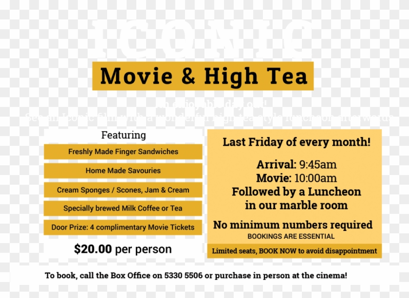 About Iconic Movie & High Tea - Orange Clipart