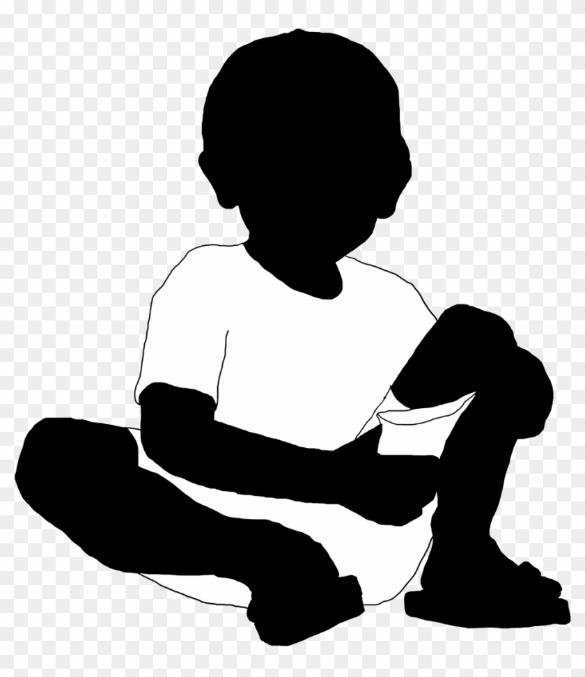 Beautiful Silhouettes Of Children - Black Boy Silhouette Clipart #1241589