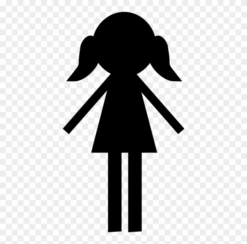 Silhouette Girl Child Woman Drawing - Child Silhouette Clipart - Png Download