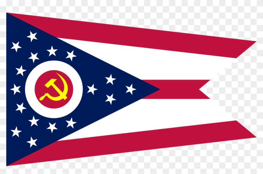Ohio Communist Flag - Ohio Flag Clipart #1242248