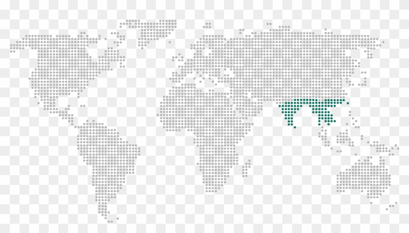 Australia - Dotted World Map Vector Png Clipart #1242994