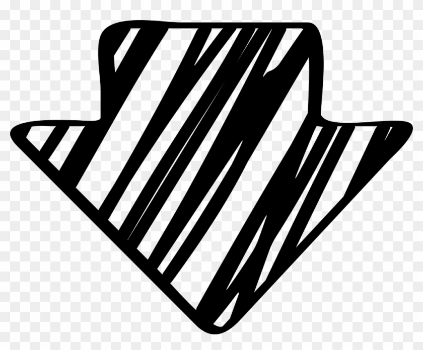 Sketched Arrow Pointing Down Comments - Sketch Down Arrow Png Clipart