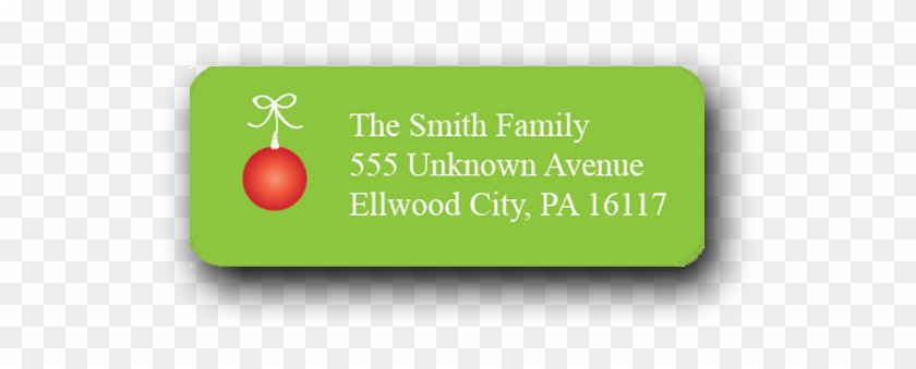 Red Ornament Address Label - Parallel Clipart #1243325