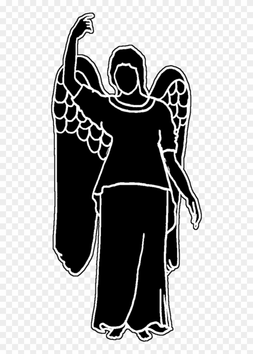 Beautiful Angel Silhouette - Illustration Clipart #1243674