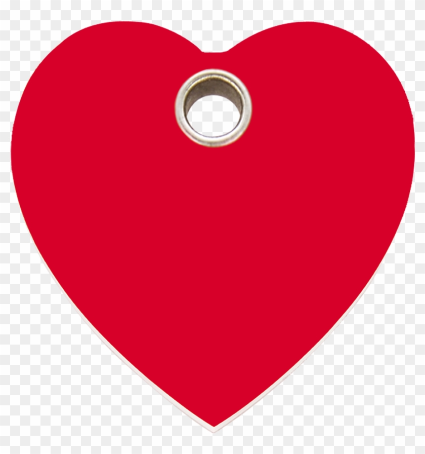 Red Dingo Plastic Tag Heart Red 04 Ht Re - Heart Tag Clipart - Png Download