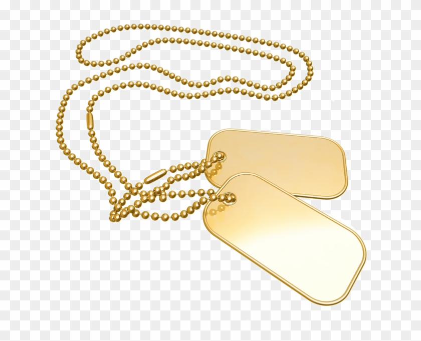 Gold Dog Tags - My Name Pix Friends Clipart