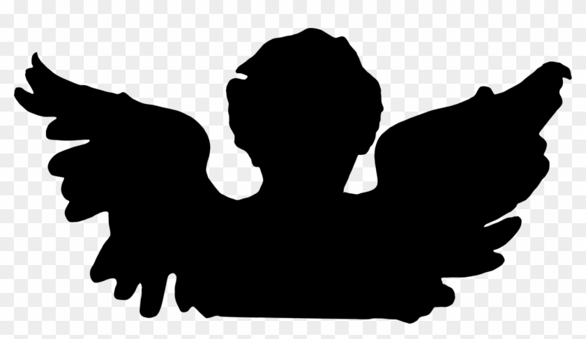 Cherub Silhouette Angel Drawing Statue - Cherub Silhouette Clipart
