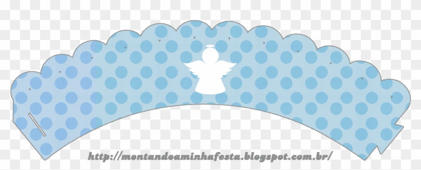 Angel Silhouette Papers In Light Blue Free Printable - Wrappers Para Cupcake Silhouette Clipart