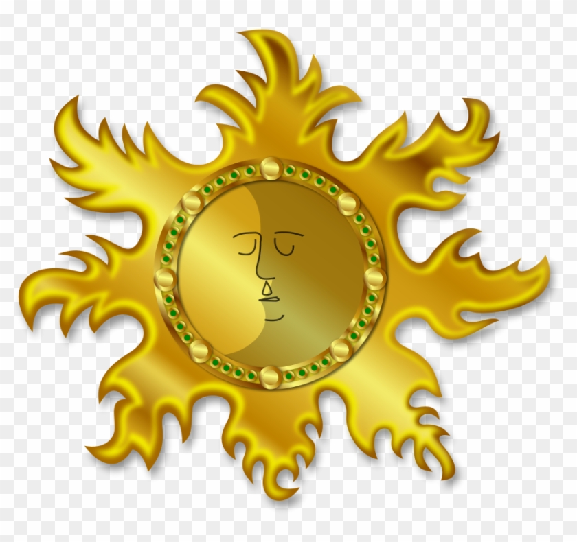 Sun And Moon Clipart Vector Clip Art Online Royalty - Sun & Moon Png Transparent Png #1244130