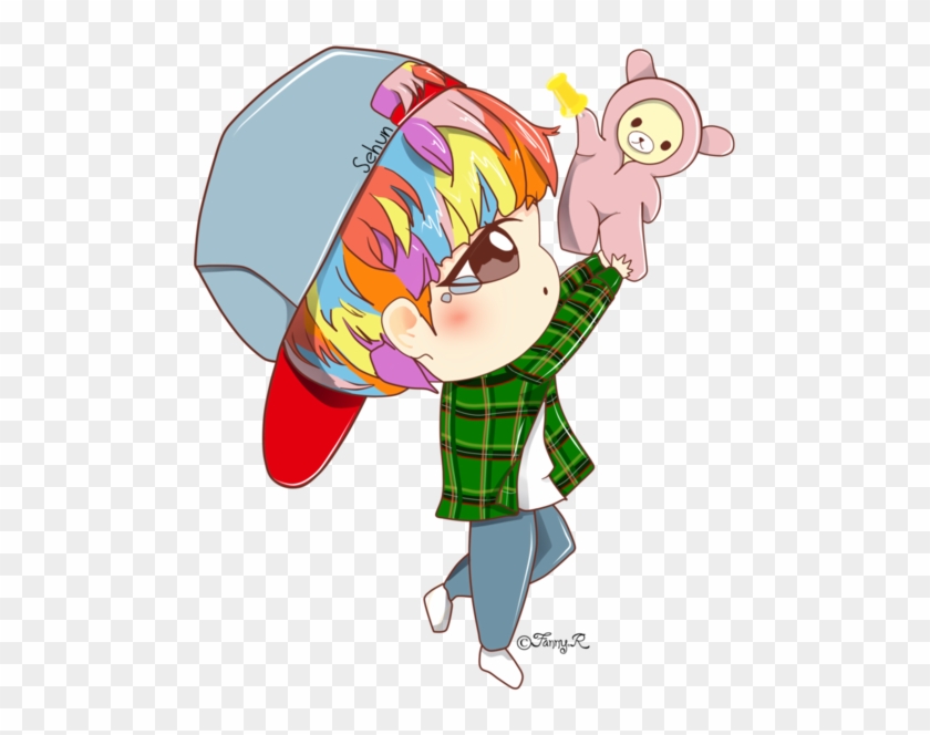 Chibi Clipart Exo - Exo Sehun Chibi Fanart - Png Download