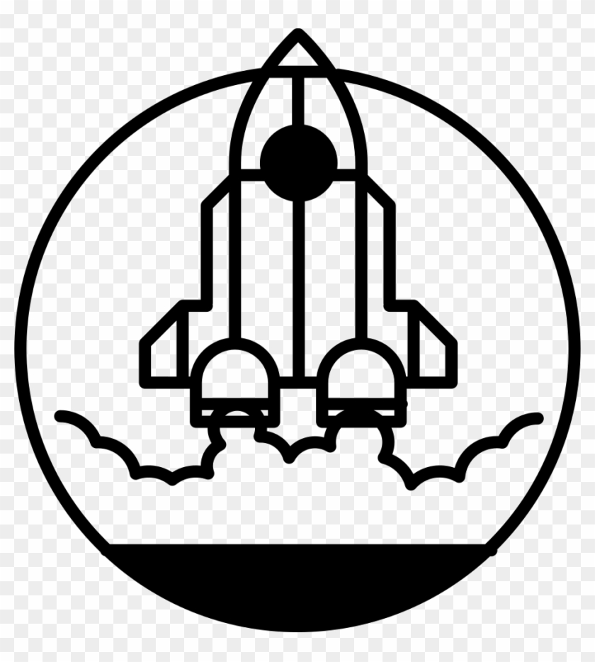 Rocket Ship Outline In Launching Position Svg Png Icon - Rocket Ship Outline Clipart