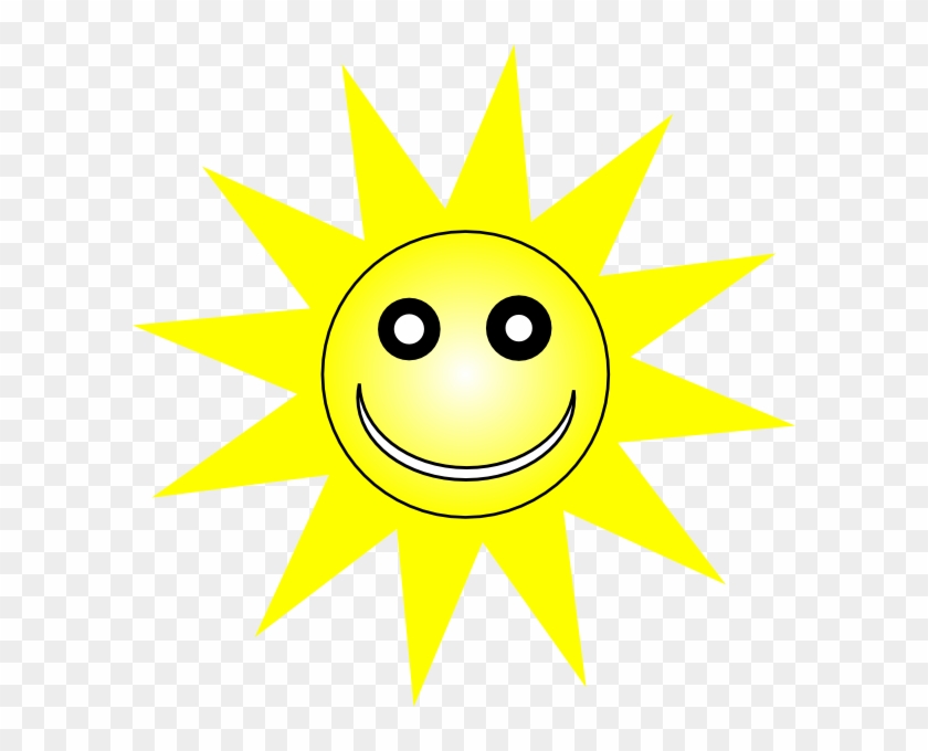 Happy Sun Smiley Happy Yellow Sun Clip Art At Vector - Sun Moon And Star - Png Download #1244782