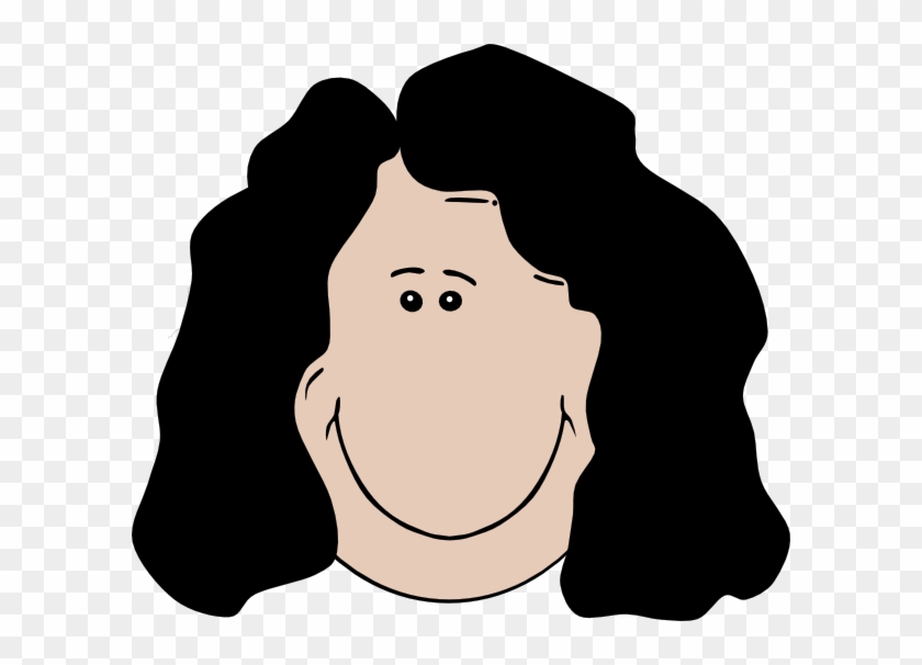 Black Hair Woman Cartoon Clipart