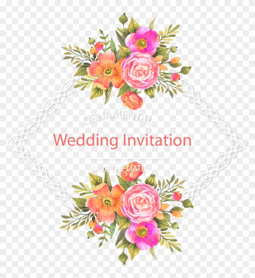 Wedding Invitation Flower Download - Floral Page Divider Clipart #1245818