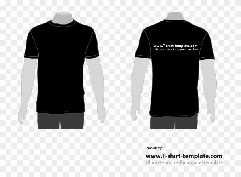 Clip Art Library Stock Free Moder T Template Back Tshirt - Black T Shirt Back Vector - Png Download #1245821