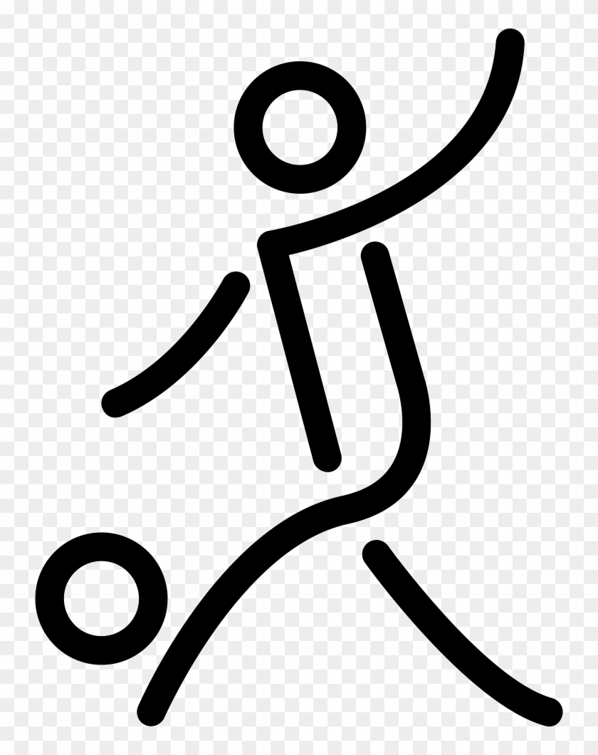 Stick Man Playing Soccer Comments - Stickman Playing Soccer Clipart #1246569