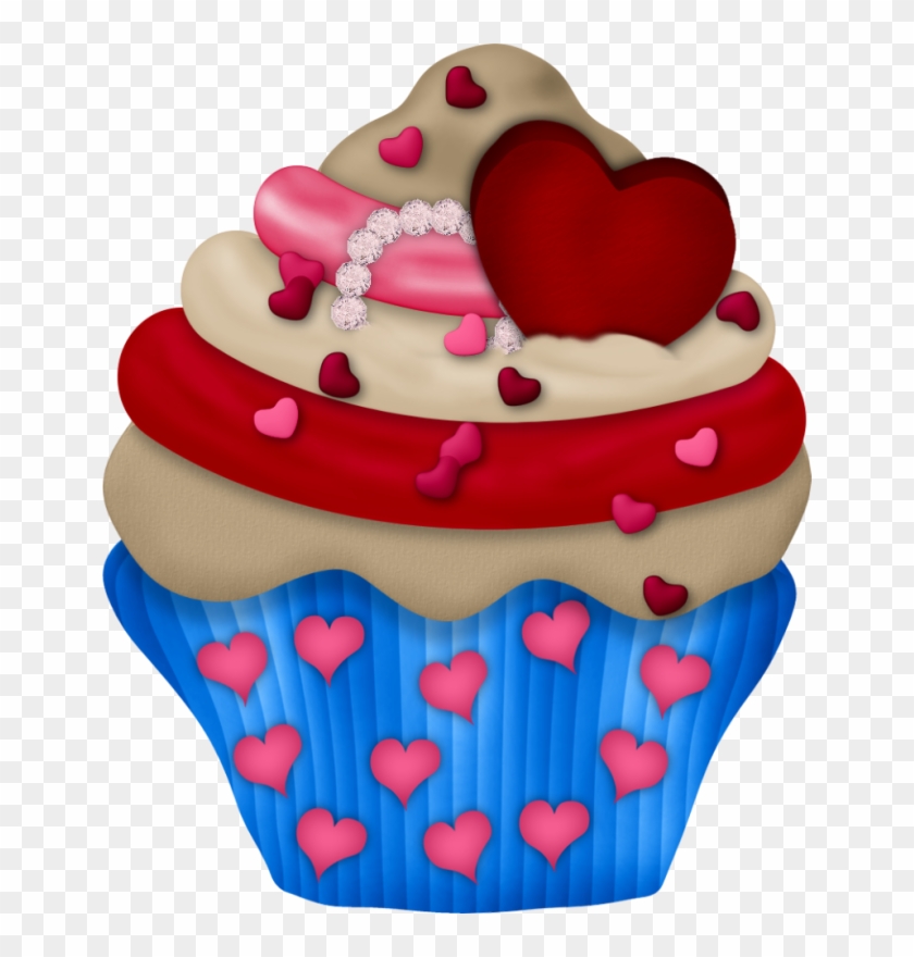 Heart Cupcake Clipart - Cupcakes Imagenes En Dibujos - Png Download