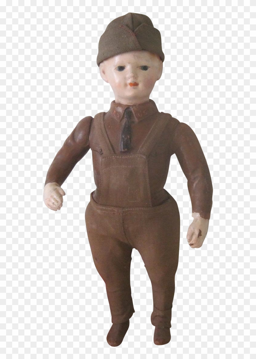 Antique Wwi Liberty Boy American Soldier Doll By Ideal - Figurine Clipart #1247050
