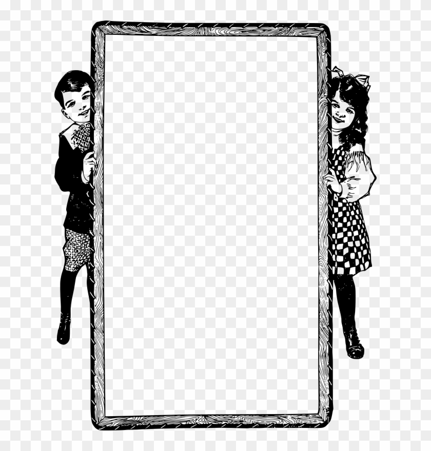 Medium Image - Boy And Girl Frames Clipart #1247110