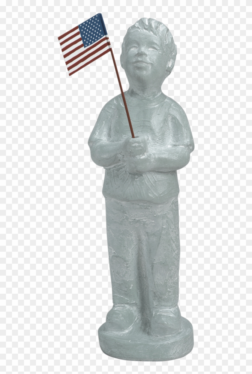 Boywithflag Green - Carving Clipart