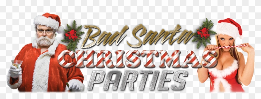 bad santa parties christmas party for header clipart 1247996 pikpng