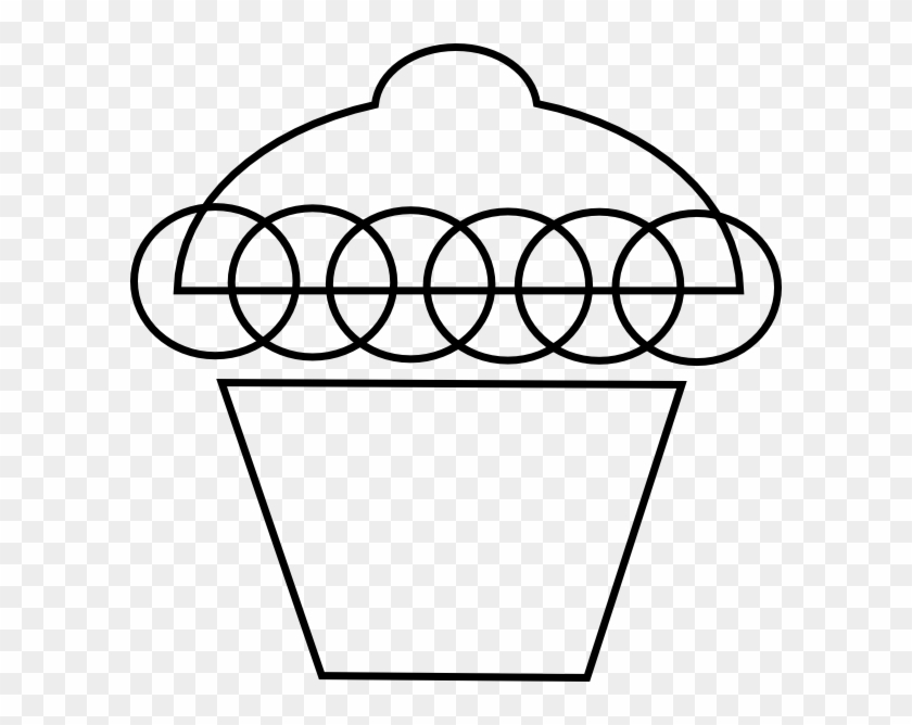 Cupcake Black And White Cupcake Outline Clip Art Clipart - Imagenes De Cupcakes Con Vectores Png White Transparent Png