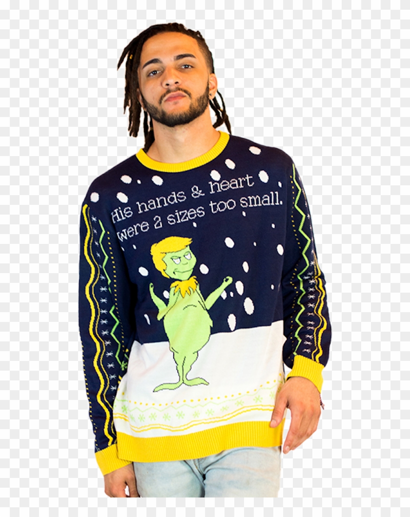 Grinch Trump Ugly Christmas Sweater Unisex - Ugly Grinch Clothing Clipart #1248239