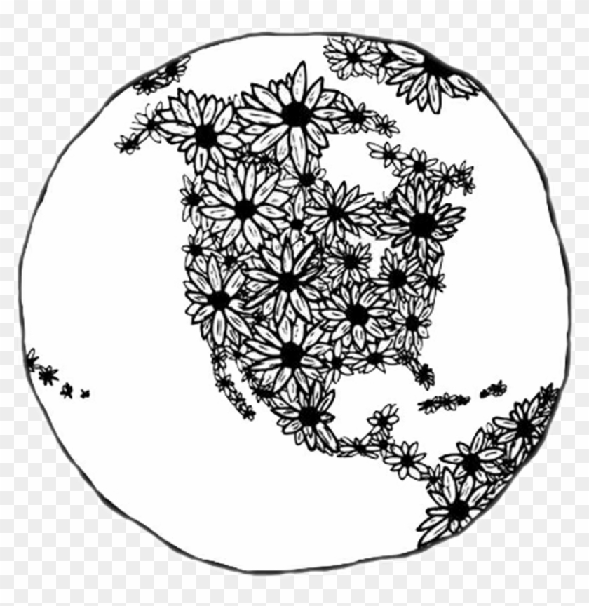 Presidents Day Black And White Clipart - Earth Drawing - Png Download
