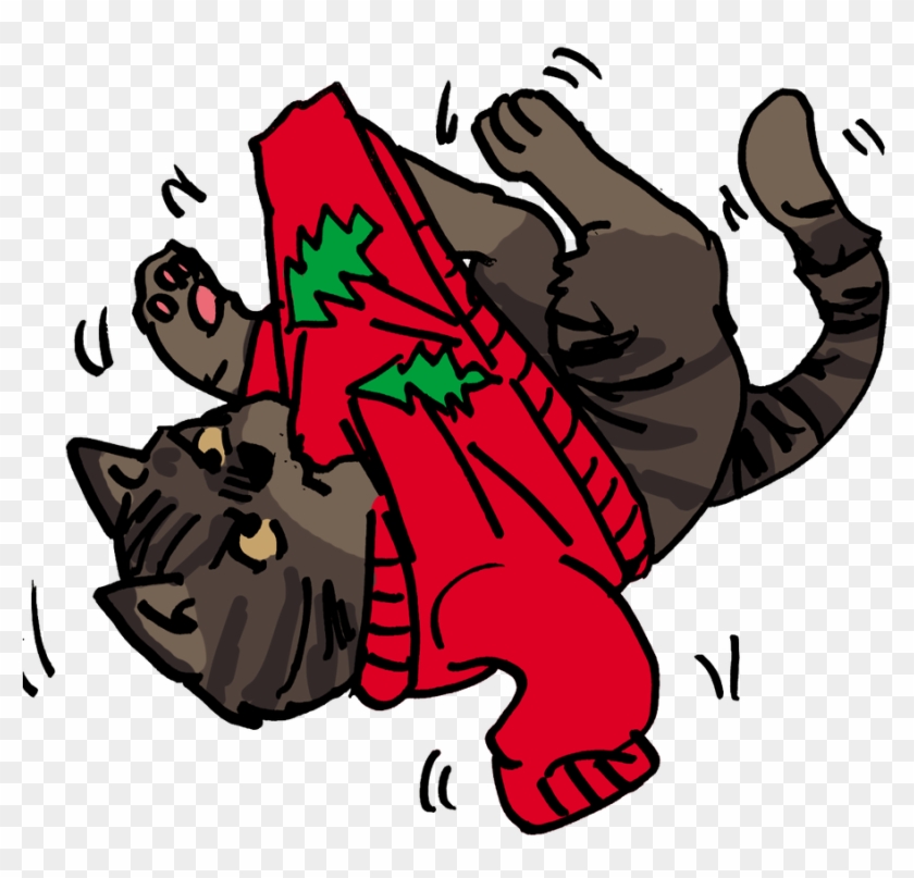 Cat And Christmas Sweater By Shabazik - Cartoon Clipart #1248401