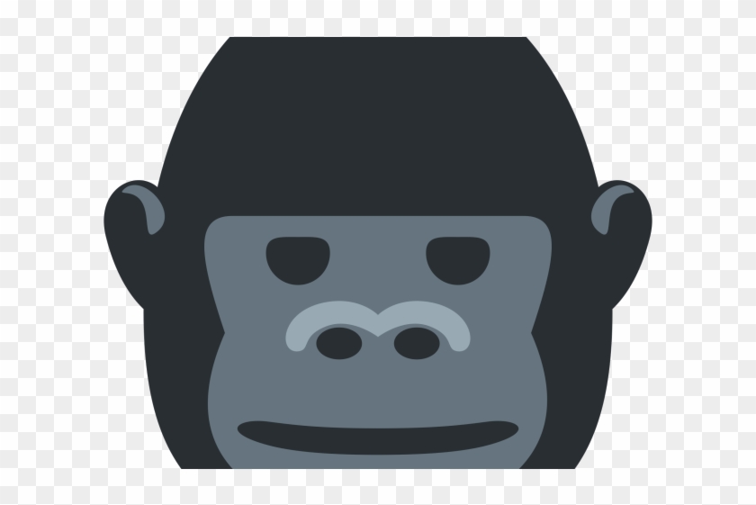 Ferocious Clipart Gorilla Face - Ape Emoji Png Transparent Png