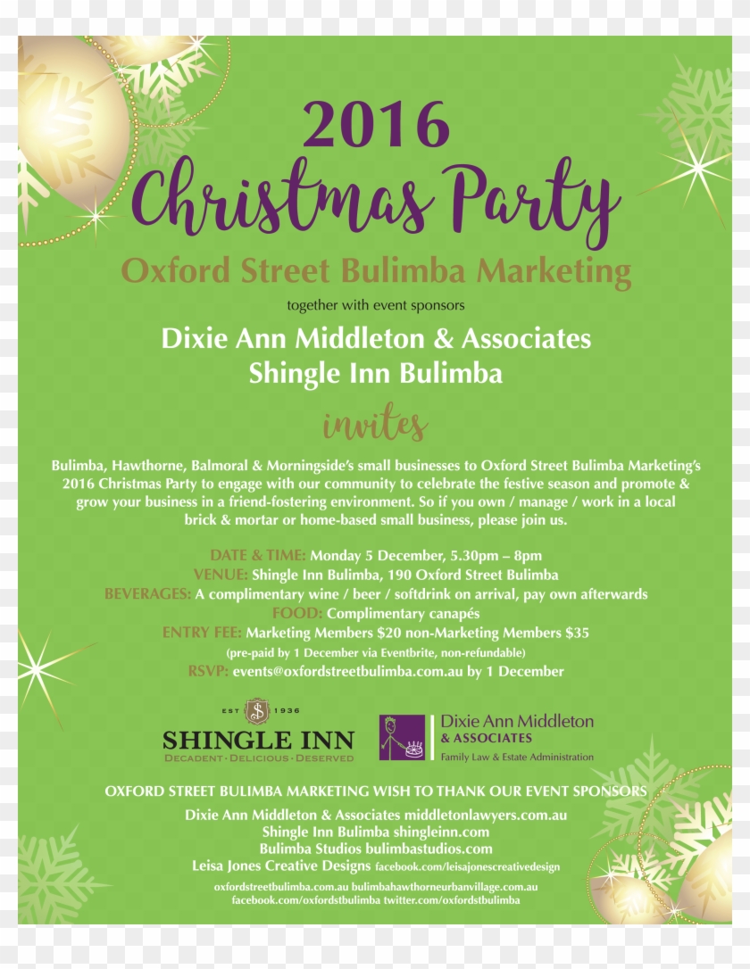 Associates And Shingle Inn Bulimba Invites Bulimba, - Foster Care Christmas Party Invitation Clipart