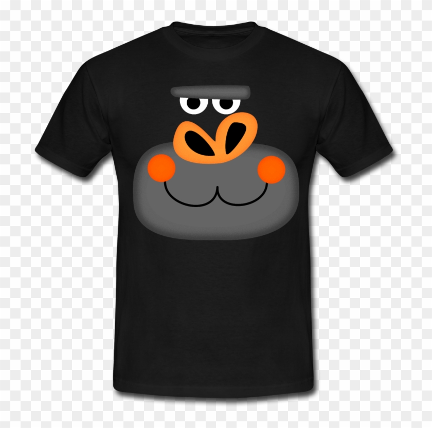 Gorilla Face Mens Tshirt Laughing Lion Design - Marihuana Clipart #1248855