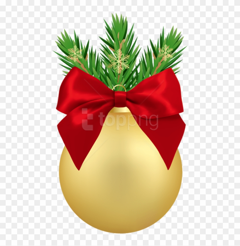 Free Png Christmas Ornament Gold Png - Wreath Clipart #1249077