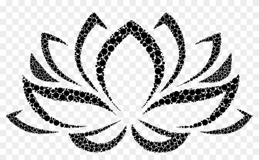 Lotus-flower - Drawing Black Lotus Flower Clipart #1249082