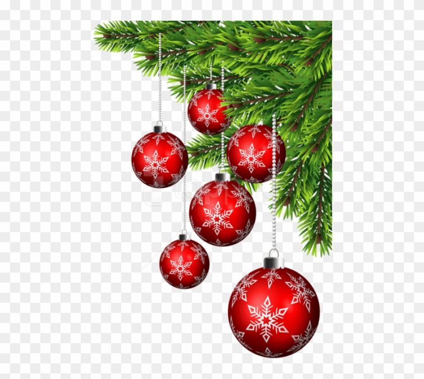 Christmas Balls Corner Decor Png Png - Corner Christmas Decor Png Clipart