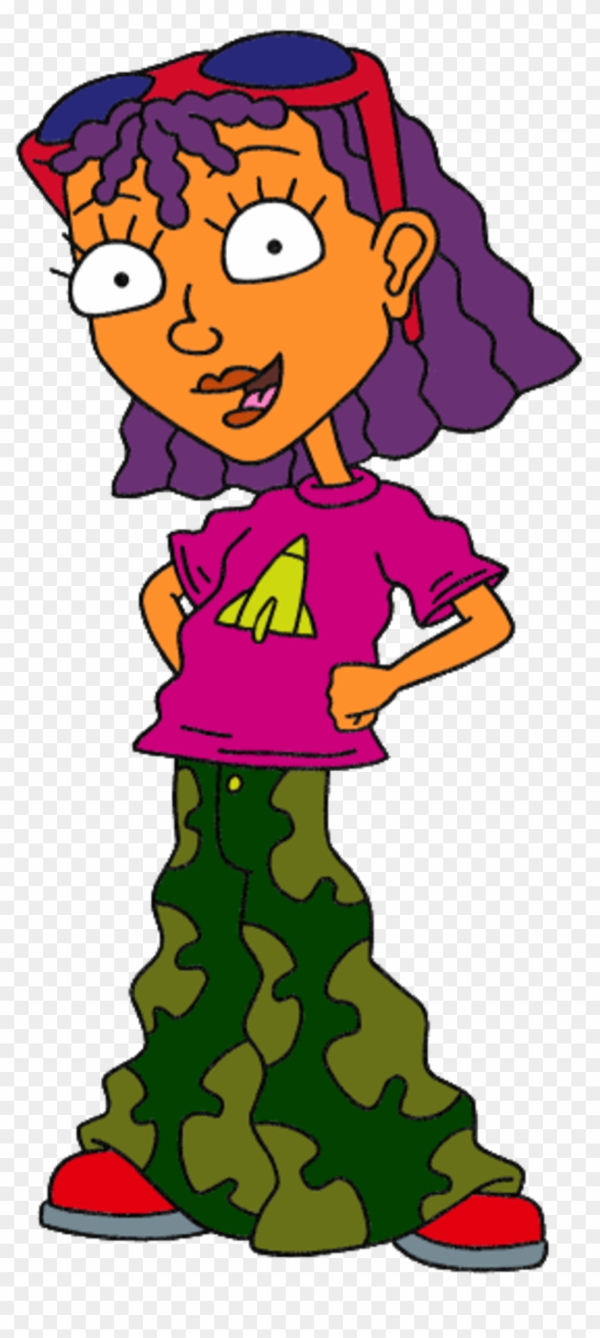 Cartoon Character With Purple Hair - Reggie From Rocket Power Clipart