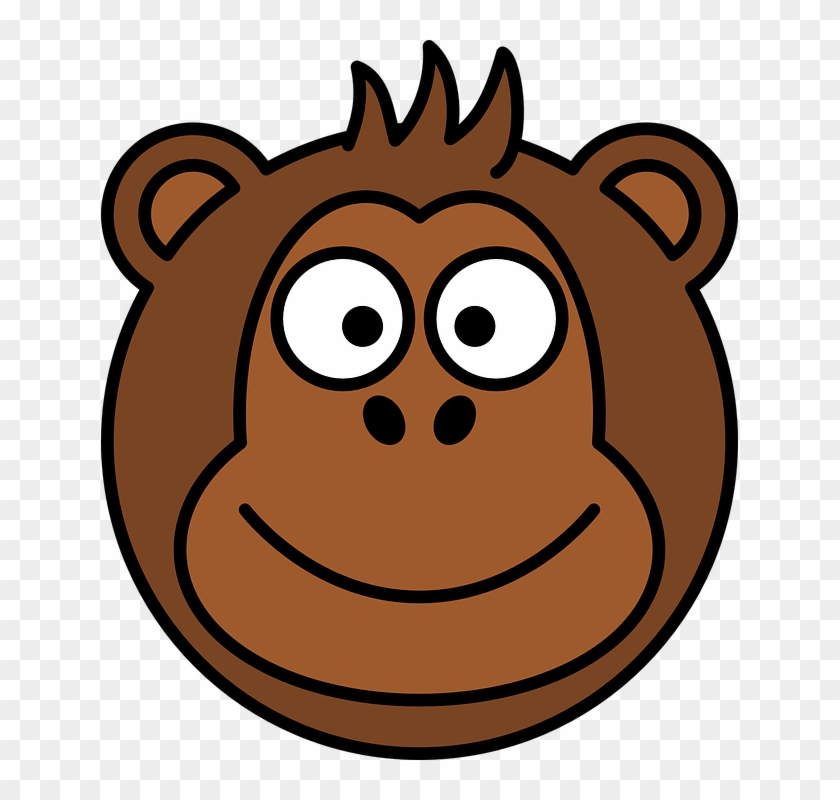 Gorilla Clipart Smiley - Monkey Head Clipart - Png Download #1249377